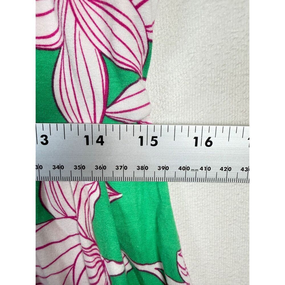 Cabi Weekend Dress 6217 Small Green Floral Sleeveless Tank Midi Dress Pockets - Picture 11 of 12